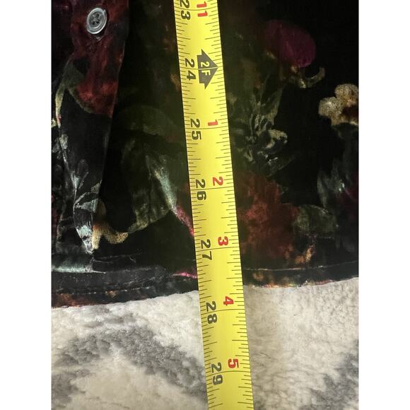 Pilcro Multicolor Floral Velvet Blouse - Picture 10 of 11